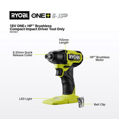 Ryobi 18V ONE+ HP™ Compact Hammer Drill and Impact Driver HP 4Ah Kit R18X2D14 - image 2