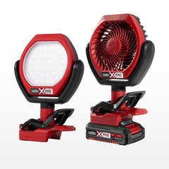 Ozito PXC Compact Fan and Light Kit PCLFK-200P