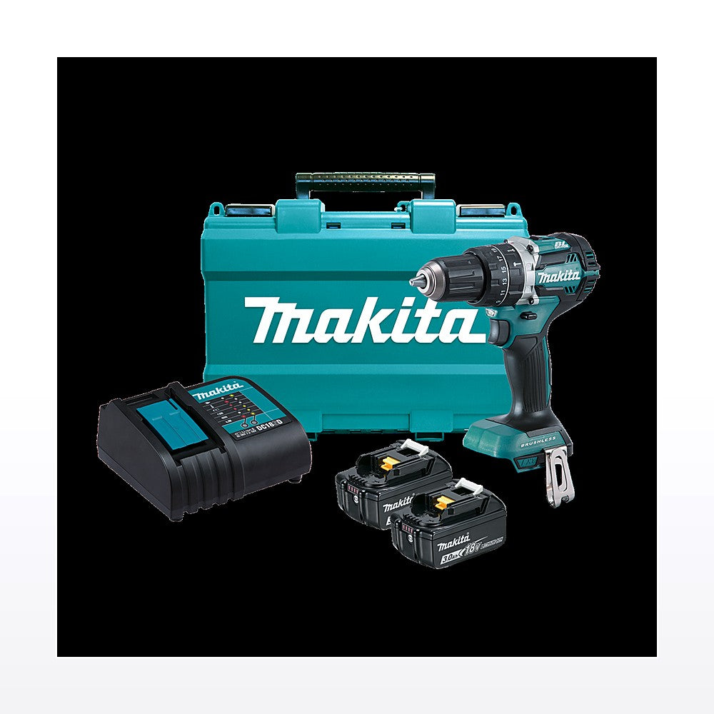 Makita 18V Brushless Hammer Driver Drill Kit DHP484SFE