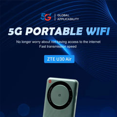 ZTE 5G Portable WiFi U30 Air 4500mAh Dual Band 5G 4G LTE Mobile WiFi Router With Sim Card (Unlocked)