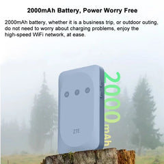 ZTE Pocket WiFi Router 150Mbps 4G LTE Router Portable Modem Hotspot 2000mAh (Unlocked)