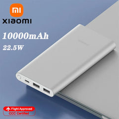 Xiaomi 10000mAh 22.5W Power Bank, 3 Ports, USB-C Fast Charging, Aluminum Alloy, Support Low Current Mode, For iPhone 16 15 14 13