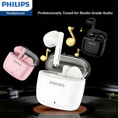 Philips Wireless Earbuds with Hi-Res Audio, Deluxe HS Semi in-Ear Headphones with LDAC, ENC Clear Call, 13mm Large Driver, Game Mode, in-Ear Detection, Total 20H (White)