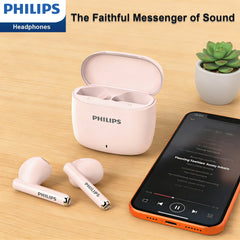 Philips Wireless Earbuds with Hi-Res Audio, Deluxe HS Semi in-Ear Headphones with LDAC, ENC Clear Call, 13mm Large Driver, Game Mode, in-Ear Detection, Total 20H (White)