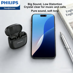 Philips Wireless Earbuds with Hi-Res Audio, Deluxe HS Semi in-Ear Headphones with LDAC, ENC Clear Call, 13mm Large Driver, Game Mode, in-Ear Detection, Total 20H (White)