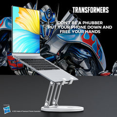 Transformers Rotating Foldable iPad Holder Stand Sliver TF-X02