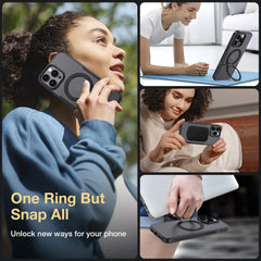 BUCKKO Metal 360° Rotate Stand Protective Case With MagSafe for iPhone