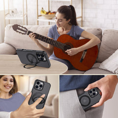 BUCKKO Metal 360° Rotate Stand Protective Case With MagSafe for iPhone