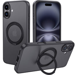 BUCKKO Metal 360° Rotate Stand Protective Case With MagSafe for iPhone