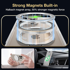 BUCKKO Metal 360° Rotate Stand Protective Case With MagSafe for iPhone