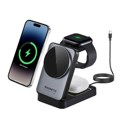 BUCKKO 3 IN 1 Charging station Foldable, support iPhone | iWatch| Airpod