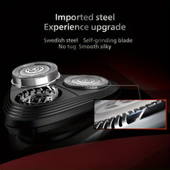 Philips S1113 Men's Electric Shaver - USB Rechargeable, Stainless Steel Blades, Waterproof, 30-45 Min Runtime