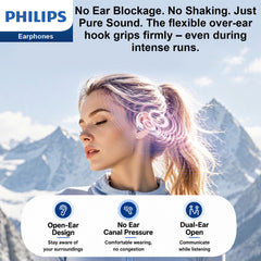 Philips 1000 Series Sports Headphone Black TAA1708BK/93 charging cable user manual Plastic