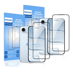 Philips Screen Protector for iPhone 17 Air, Tempered Glass Film with accessories, 9H Hardness, Case-Friendly, 6.5-Inch Display, 2 Pack x 1 × Cleaning Clear
