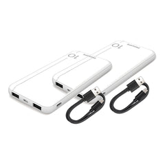 Philips Magnetic Powerbank 10000mAh Power Bank USB Portable Charger Reliable 5V 2.1A iPhone 16 / 15 / 16 & 15 Pro/ 16 & 15 &14 Pro Max/13/12 Series (White), 2 Pack