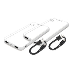Philips Magnetic Powerbank 10000mAh Power Bank USB Portable Charger Reliable 5V 2.1A iPhone 16 / 15 / 16 & 15 Pro/ 16 & 15 &14 Pro Max/13/12 Series (White), 2 Pack