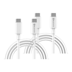 BUCKKO 1m 100cm USB-C to USB-C Charge Cable Connector for iPhone 16 15 Series, iPad Pro, for Samusng S24 S23 S22, ZTE and for Google Pixel Synchronize and Charging Cable, 2 Pack