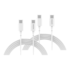Philips 1.25m USB-C Charging Cable Connector for iPhone 17 / 16 / 15 Plus/Pro/max, iPad Pro, Samusng S25 S24 S23 S22 and Nubia Google Pixel Synchronize C to C Cable, White, 2 Pack