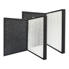 BUCKKO FY1413/40 Active Carbon & FY1410/40 HEPA Replacement Filter Set Compatible with Philips Air Purifier Series 1000 1000i, Replace AC1214 AC1215 AC1217 AC2729, 2 Pack