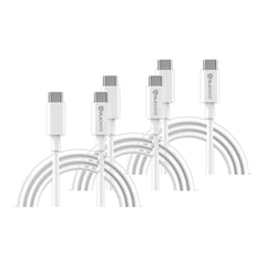 BUCKKO 1m 100cm USB-C to USB-C Charge Cable Connector for iPhone 16 15 Series, iPad Pro, for Samusng S24 S23 S22, ZTE and for Google Pixel Synchronize and Charging Cable, 3 Pack