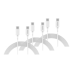 Philips 1.25m USB-C Charging Cable Connector for iPhone 17 / 16 / 15 Plus/Pro/max, iPad Pro, Samusng S25 S24 S23 S22 and Nubia Google Pixel Synchronize C to C Cable, White, 3 Pack