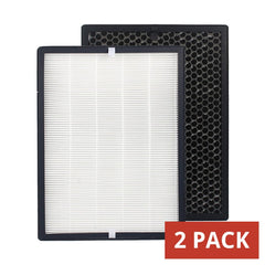 BUCKKO FY2422 FY2420 Replacement Filter Compatible with Philips AC2889 AC2887 AC2882 Series 2000i, AC3829 Series 3000i Air Purifiers,H13 HEPA + Activated Carbon Filter Set. Keep Pullen and dust away, 2 Pack