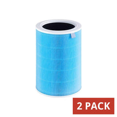 BUCKKO Replacement True HEPA Filter Compatible with Xiaomi Mi Air Purifier 3C 3H 3, 2C 2H 2S, Pro. Filter with RFID Simple Hassle Free Installation. (Blue), 2 Pack