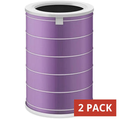 BUCKKO Replacement True HEPA Filter Compatible with Xiaomi Mi Air Purifier 3C 3H 3, 2C 2H 2S, Pro. Filter with RFID Simple Hassle Free Installation. (Purple), 2 Pack
