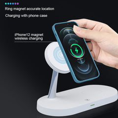 BUCKKO 5 in 1 Wireless Charging Station Compatible with Magsafe Qi | iPhone | iWatch |Airpod Charging Station| Nightlight (White,Black)