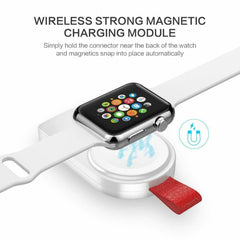 iWatch Portable Magnetic Wireless USB Charging Dock USB Charger - NIB Plastic WHITE