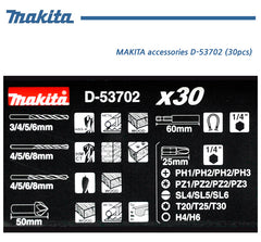 Genuine Makita Craftsman Electricians Driver Drill Bit Set D-53702 30 Pcs New