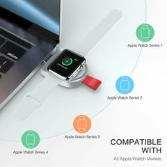 iWatch Portable Magnetic Wireless USB Charging Dock USB Charger - NIB Plastic WHITE