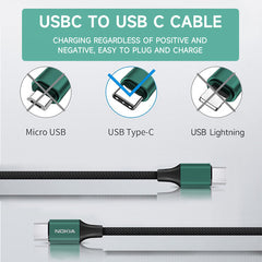 Nokia Pro Cable P8200C (Green) - USB-C to USB-C