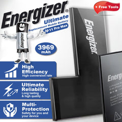 Energizer for iPhone 11 Pro Max 3969mAh High Capacity Battery Replacement A2161 etc.with Battery Installation Toolkit