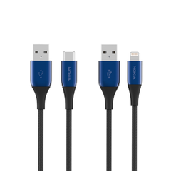 Nokia Pro Cable P8201 Combo (Blue) - MFi Apple L &  Type-C