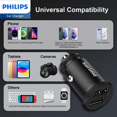 Philips Dual USB-A Port Car Charger (DLP2510)