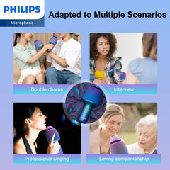 Philips Wireless Bluetooth Microphone For Karaoke / Speaker Handheld Mic Blue DLM9318CU