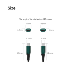 Nokia Pro Cable P8200C (Green) - USB-C to USB-C