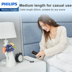 2 PCS Philips Wireless Charger Magsafe 2m Type C Qi 15W Fast Charging DLK3538Q-Bundle