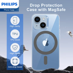 Philips Magnetic Case for iPhone 15 Ultra Crystal Clear Case with MagSafe Phone Cover Case  DLK6116TG