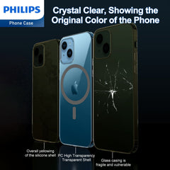 Philips Magnetic Case for iPhone 15 Ultra Crystal Clear Case with MagSafe Phone Cover Case  DLK6116TG