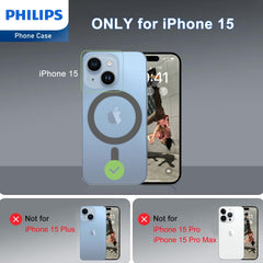 Philips Magnetic Case for iPhone 15 Ultra Crystal Clear Case with MagSafe Phone Cover Case  DLK6116TG