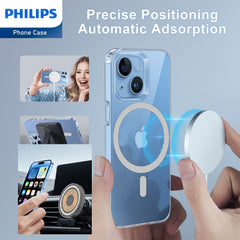 Philips Magnetic Case for iPhone 15 Ultra Crystal Clear Case with MagSafe Phone Cover Case DLK6116TS