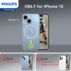 Philips Magnetic Case for iPhone 15 Ultra Crystal Clear Case with MagSafe Phone Cover Case DLK6116TS