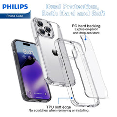 Philips Case for iPhone 15 Pro Max Crystal Clear Back Case DLK6119T