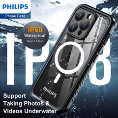 Philips iPhone 15 Pro Max Full Protection Waterproof Case with MagSafe Black DLK6210B