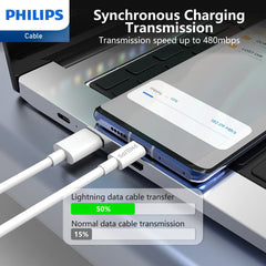 Philips Accessories USB-C to Apple L Charging Cable 1.25m. (White) DLC4576L