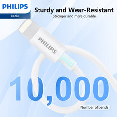 Philips Accessories USB-C to Apple L Charging Cable 1.25m. (White) DLC4576L